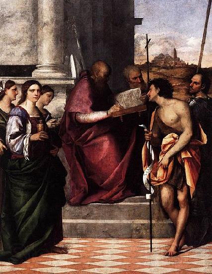 Sebastiano del Piombo San Giovanni Crisostomo Altarpiece France oil painting art